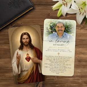 Trauerkarten mit Gebeten zum Heiligen Herzen Jesu