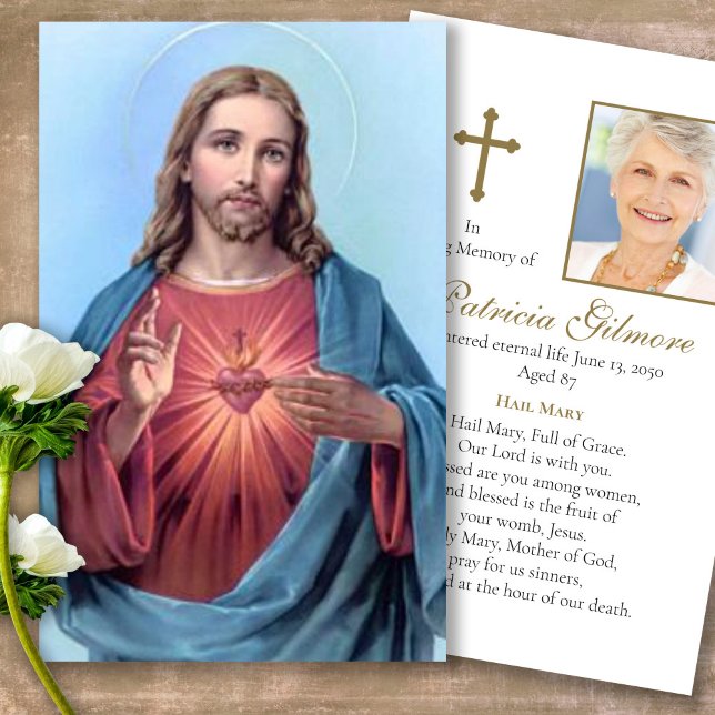 Trauerloss Liebe Jesus Gebet Sympathie Karten (catholic, religious, celebration of life, in loving memory of, prayer cards for bereavement)