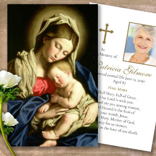 Trauerloss Madonna & Kind Gebet Sympathie Karten