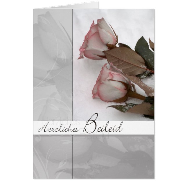 Trauermotiv: Rosen im Schnee (Vorne)