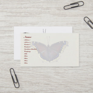 Trauernder Schmetterling in der Cloak - Nymphalis- Visitenkarte