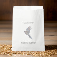 Trauerndes Dove Bird Seed Packet Beerdigung Memori
