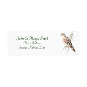 Trauertaube/ Schildkrötentaube, Bird, Adressetiket