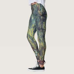 Trauerweide von Claude Monet, Vintage Fine Art Leggings