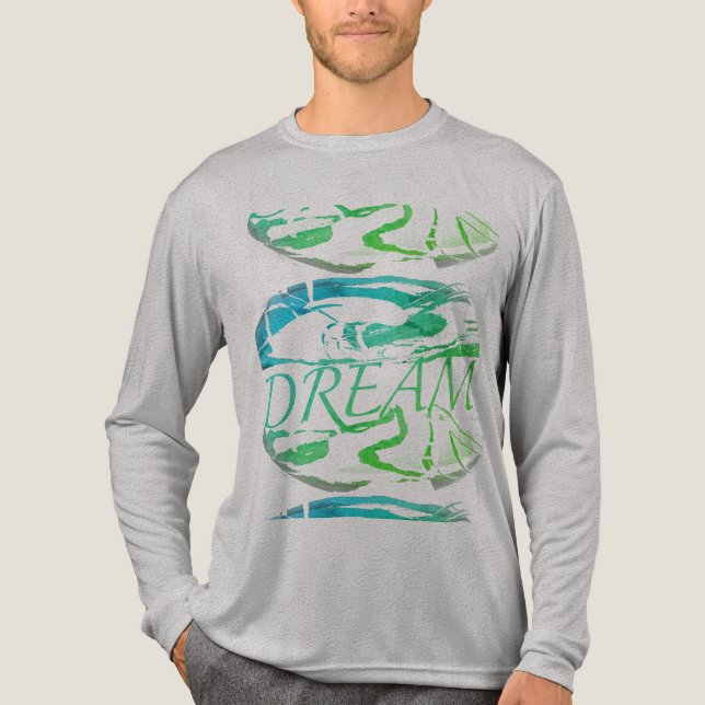 "Traum" Aqua Light Green Inspiration Abstrakt Tri-Blend Shirt (Vorderseite)