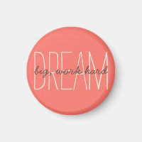 Traum Big Inspirational Coral & Cream Quote Script