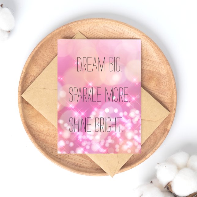 Traum Big Sparkle Mehr Shine Helle Inspiration Postkarte (Von Creator hochgeladen)