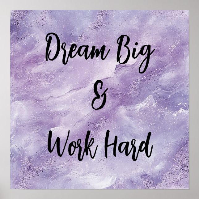 Traum Big & Work Hard Poster (Vorne)