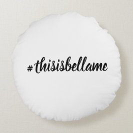Traum Bigger/#thisisbellame 2 versah Wurfs-Kissen Rundes Kissen