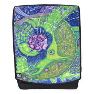 Traum des Vollmonds, Surrealismus Meerjungfrau Fan Rucksack