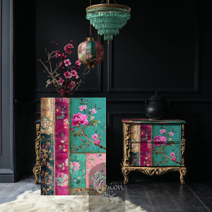 Traum-Dynastie Chinoiserie Patchwork Collage Seidenpapier