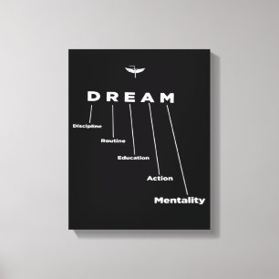 TRAUM, Geschenk für Unternehmer, motivierend Leinwanddruck