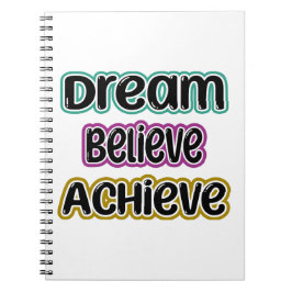 Traum, Glaube, erreicht Spirale Foto Notebook Notizblock