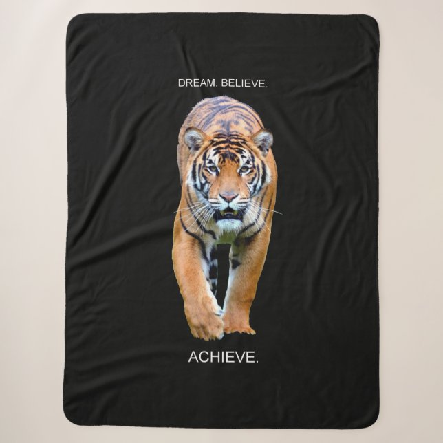 Traum glauben, Motivierend Zitat Tiger erreichen Sherpadecke (Vorderseite)