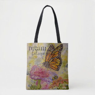 Traum glauben Schmetterlings-Kunst ganz über Tasche