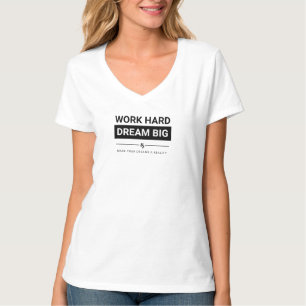 Traum groß Motivations-Shirt für Frauen mit V-Auss T-Shirt