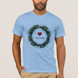 Traum Groß Pfauenfeder Kreis Männer-T-Shirt T-Shirt