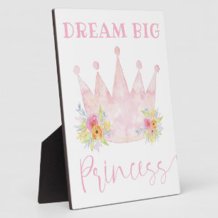 Traum groß Prinzessin Mädchenzimmer Schild Fotoplatte