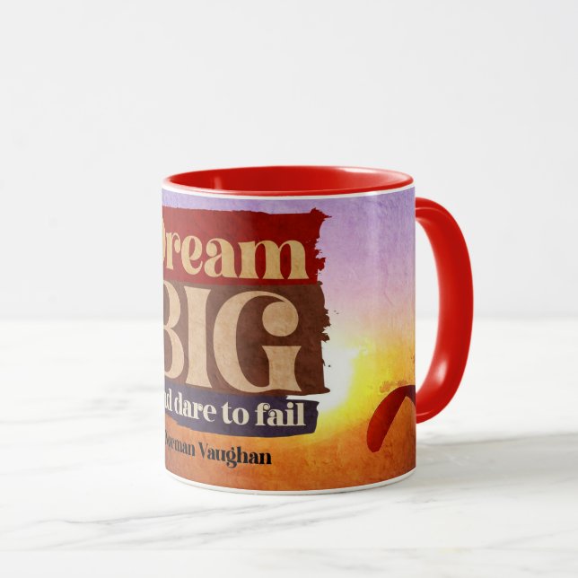 Traum groß und wagen, Versagen Tasse (VorderseiteRechts)