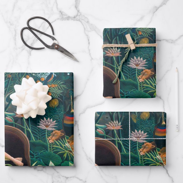 Traum im Exotischen Urwald Geschenkpapier Set (Vorderseite)