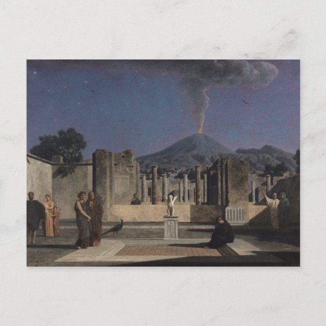 Traum in den Ruinen von Pompeji, 1866 Postkarte (Vorderseite)
