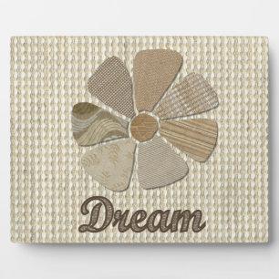 Traum Inspiration Collage Fabric Blume Plaque Fotoplatte