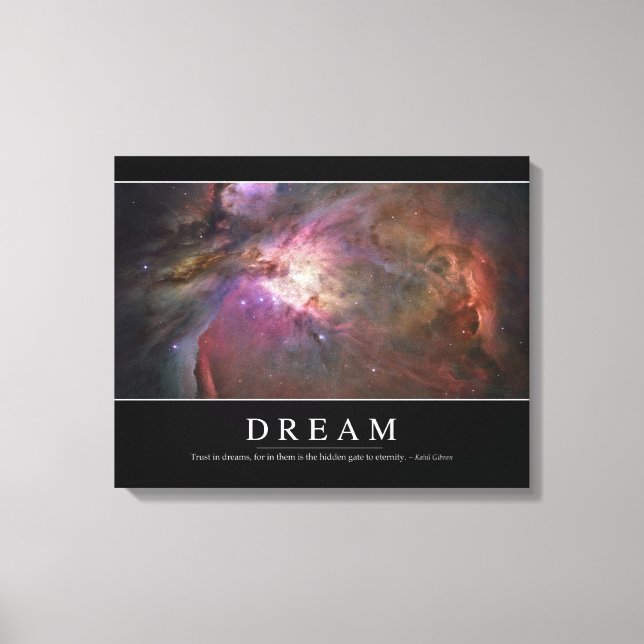 Traum: Inspiration Zitat Leinwanddruck (Vorderseite)