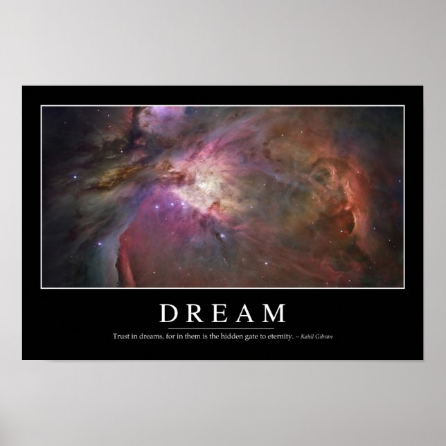 Traum: Inspiration Zitat Poster (Vorne)