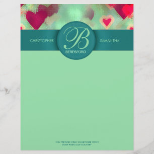 Traum Liebe er(Arts) Monogramm-Briefkopf Briefbogen