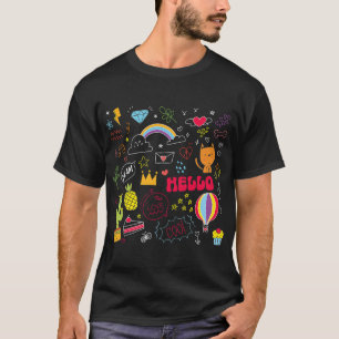 Traum Liebe Hallo Visuell Zeichnend Doodle Art T-Shirt