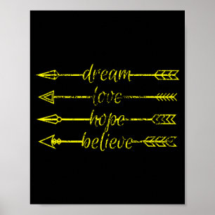 Traum Liebe Hoffnung glauben bedrängtes Design pos Poster