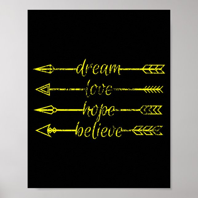 Traum Liebe Hoffnung glauben bedrängtes Design pos Poster (Vorne)