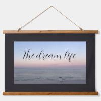 Traum Life Quote Rosa Blue Beach Ocean