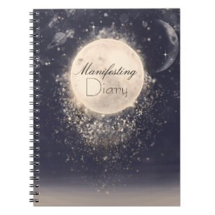 Traum-Mond-Magie-Kosmisches Manifestations-Tagebuc Notizblock