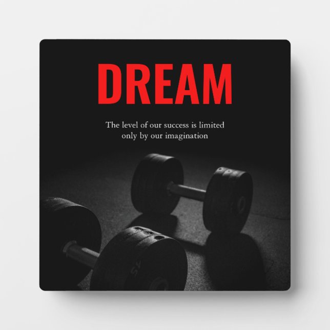 Traum Motivierend Bodybuilding Schulung Fitness Fotoplatte (Vorderseite)