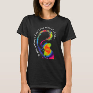 Traum ohne Angst Liebe Elephant LGBT Pride Krawatt T-Shirt