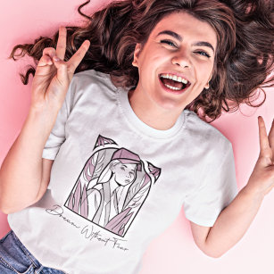 Traum ohne Angst Motivierend Zitat Girl-Blätter T-Shirt