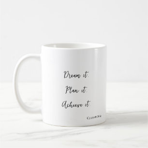 Traum, Plan, Erfolge in modernem, stilvollem Absch Kaffeetasse