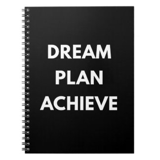 Traum Plan Erreichen Motivations-Spiralblock Notizblock