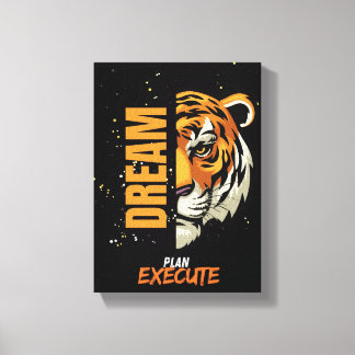 "Traum, Plan, Tiger-Leinwand ausführen Leinwanddruck