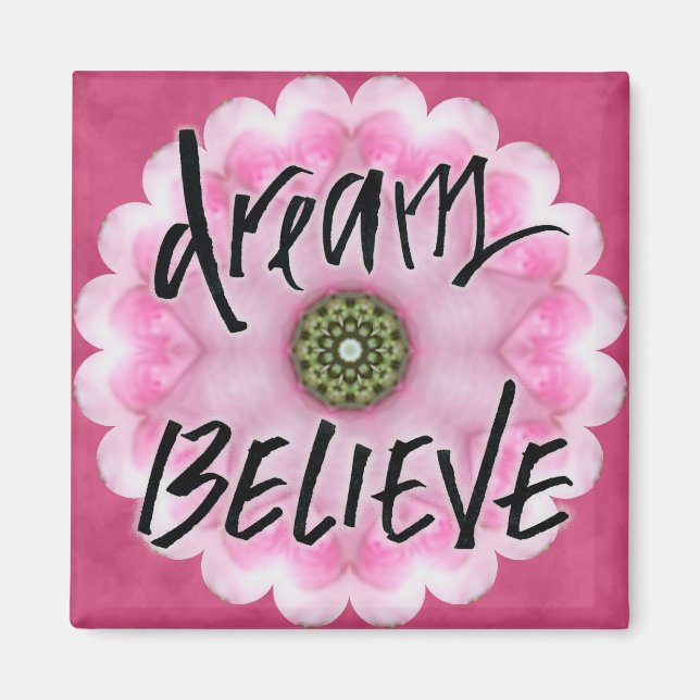 Traum und Glauben Kalligraphie Magnet (Vorne)