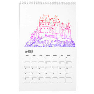 Traum und Reisen durch Städte Kalender