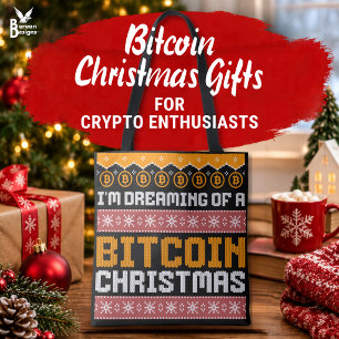 Träum von einem BITCOIN-WEIHNACHTEN Faux-Strickmus Tasche