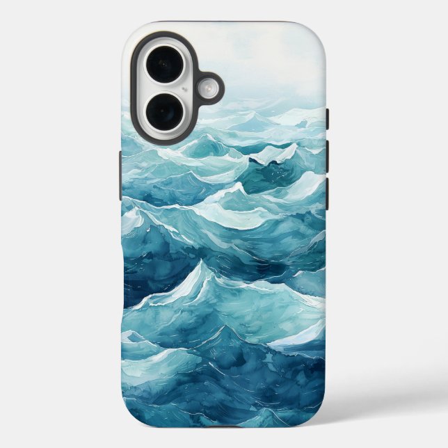 Traum Wasserfarbe Ozean Wave Handy Fall iPhone 16 Hülle (Rückseite)