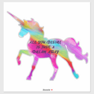 Traum weg Unicorn Aufkleber