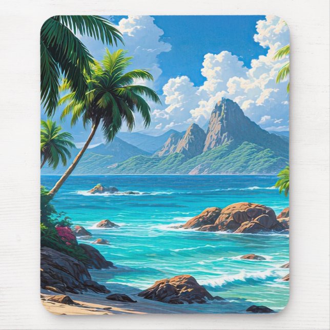 Träum weiter, tropisches Paradies, Mousepad (Vorne)