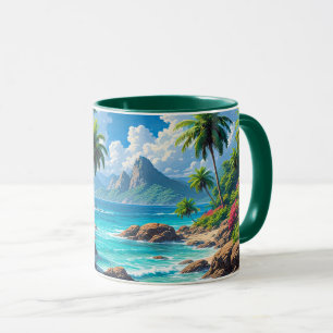 Träum weiter, tropisches Paradies, Tasse