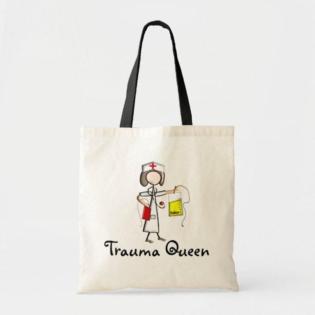 Trauma-Krankenschwester-"Trauma-Königin-" T - Tragetasche (Vorne)
