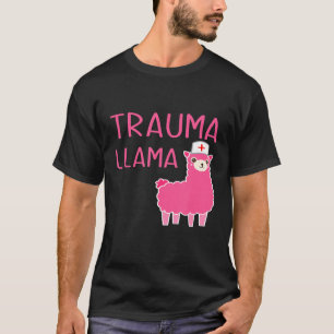 Trauma Lama Niedliche Krankenschwester Damen Krank T-Shirt