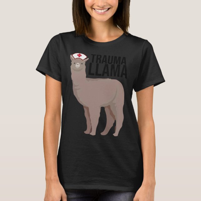 Trauma Llama   Nurse Alpaca Llama T-Shirt (Vorderseite)